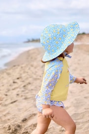 JoJo Maman Bébé Blue Lemon UPF 50 Floppy Sun Hat - Image 5 of 7