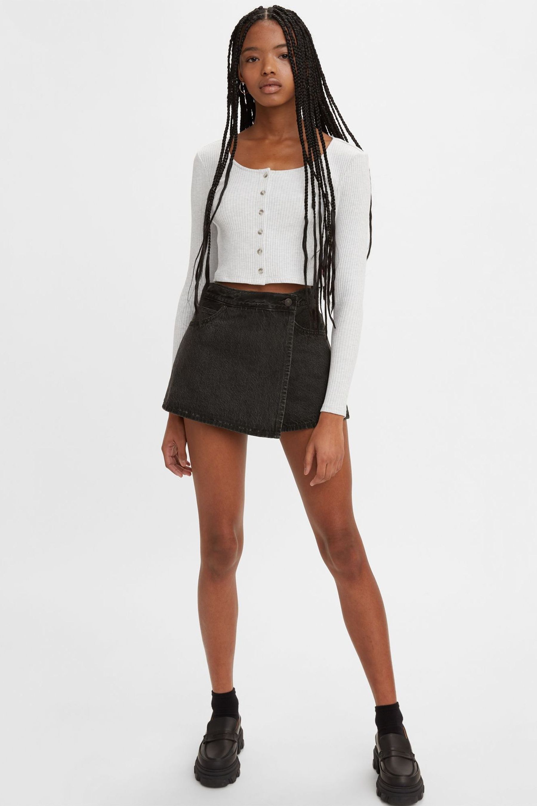 Levi's dark denim skirt online