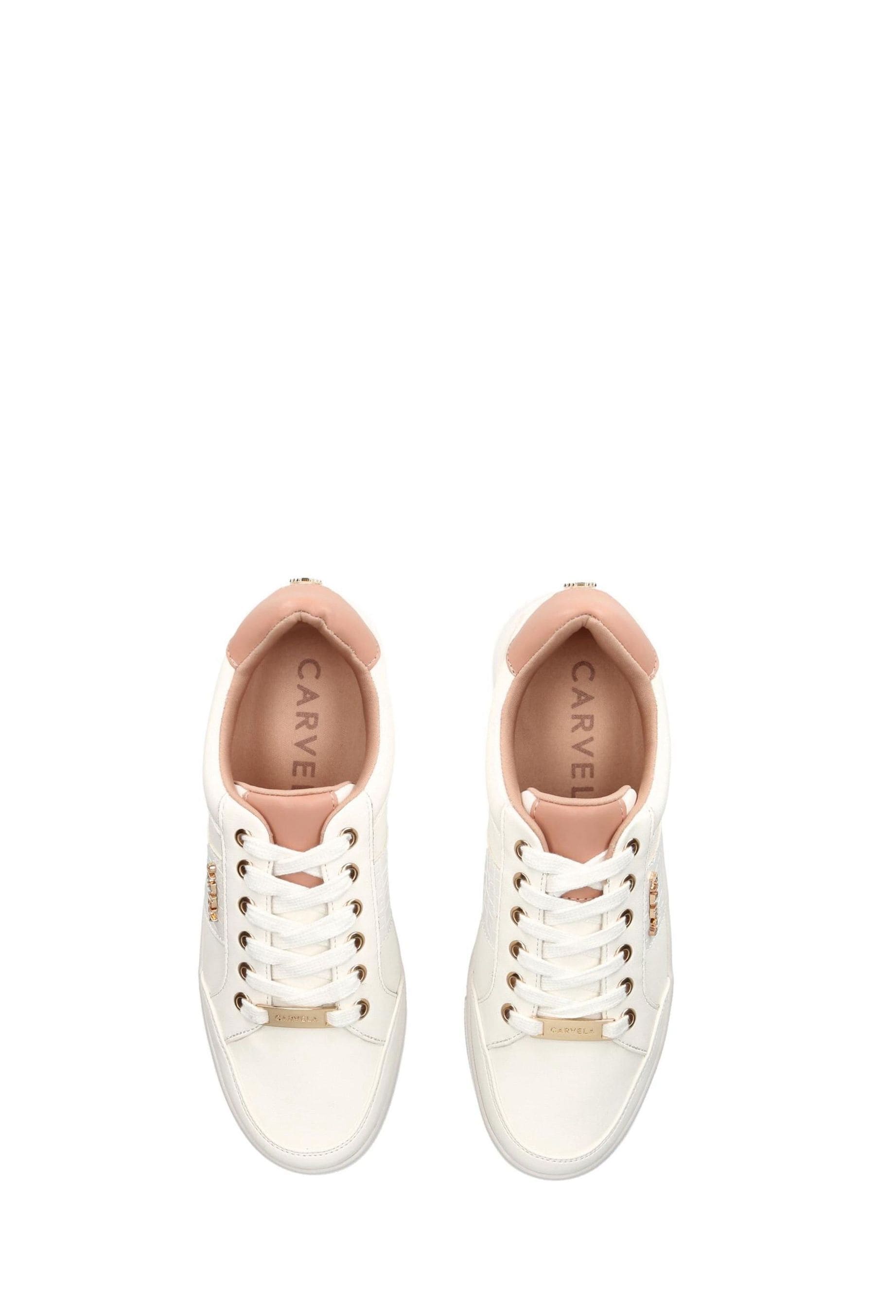 Carvela white and gold trainers hot sale