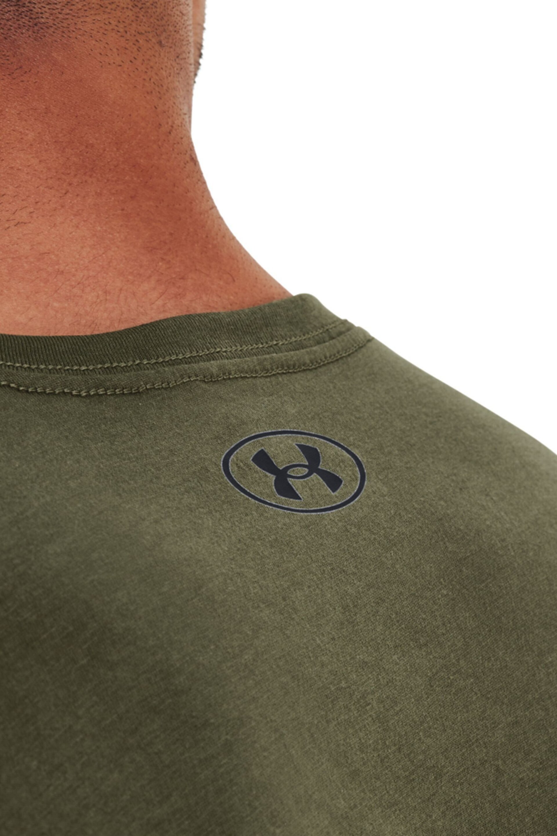 Under Armour Green Under Armour Left Chest Short Sleeve T-Shirt - Image 4 of 6