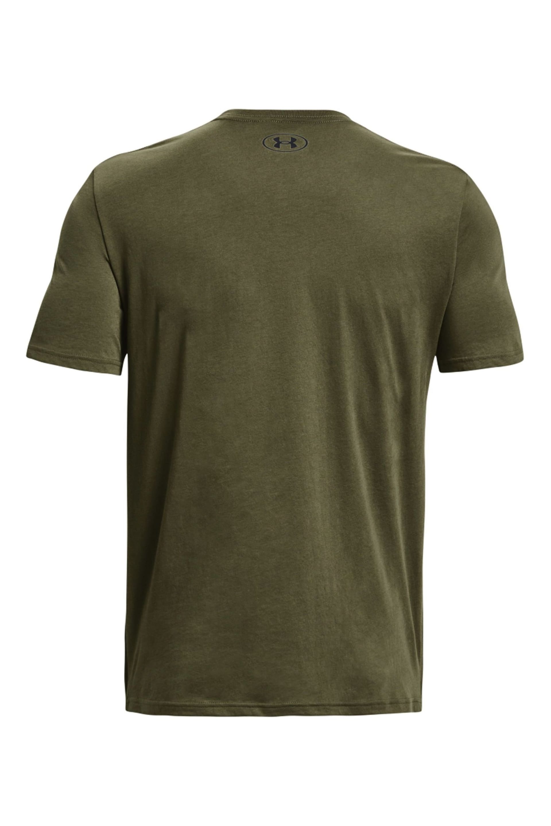 Under Armour Green Under Armour Left Chest Short Sleeve T-Shirt - Image 6 of 6