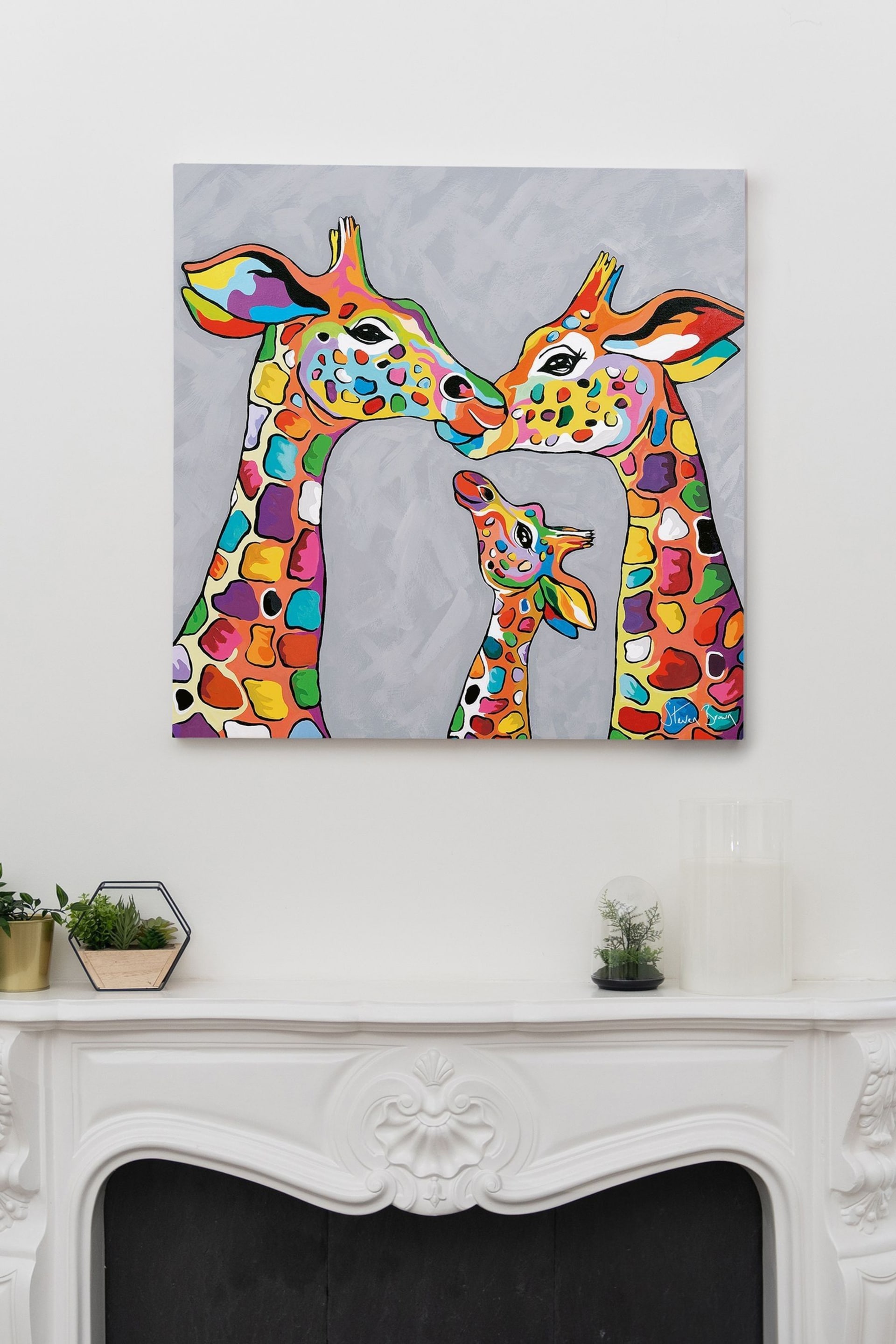 Steven Brown Art Grey Andy and Amy McZoo and The Wean Medium Canvas Print - Image 1 of 4