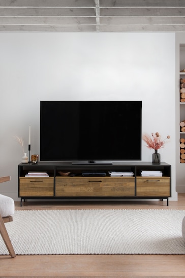 Natural Jefferson Pine Up to 80 inch TV Stand