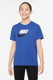 Nike Royal Blue HBR Logo T-Shirt - Image 1 of 3