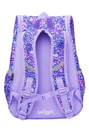 Smiggle Purple Vivid Access Backpack with Reflective Tape