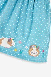 JoJo Maman Bébé Duck Egg Blue Guinea Pig Girls' Appliqué Cord Dress - Image 5 of 5