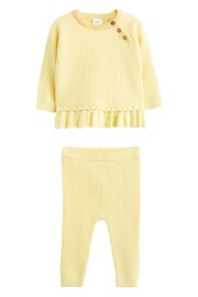 Buttermilk Yellow Knitted Baby 2 Piece Set (0mths-2yrs) - Image 6 of 7