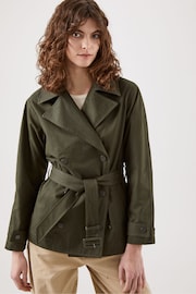 Kaldtvaer Green Petite Kristian Short Trench Coat - Image 1 of 6