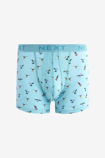 Blue Mixed Birds 4 pack A-Front Boxers