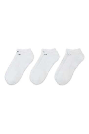 Nike White Everyday Cushioned Trainer Socks 3 Pack