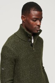 Superdry Green Chunky Button High Neck Jumper - Image 3 of 6