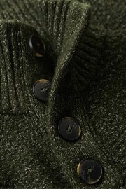 Superdry Green Chunky Button High Neck Jumper - Image 5 of 6