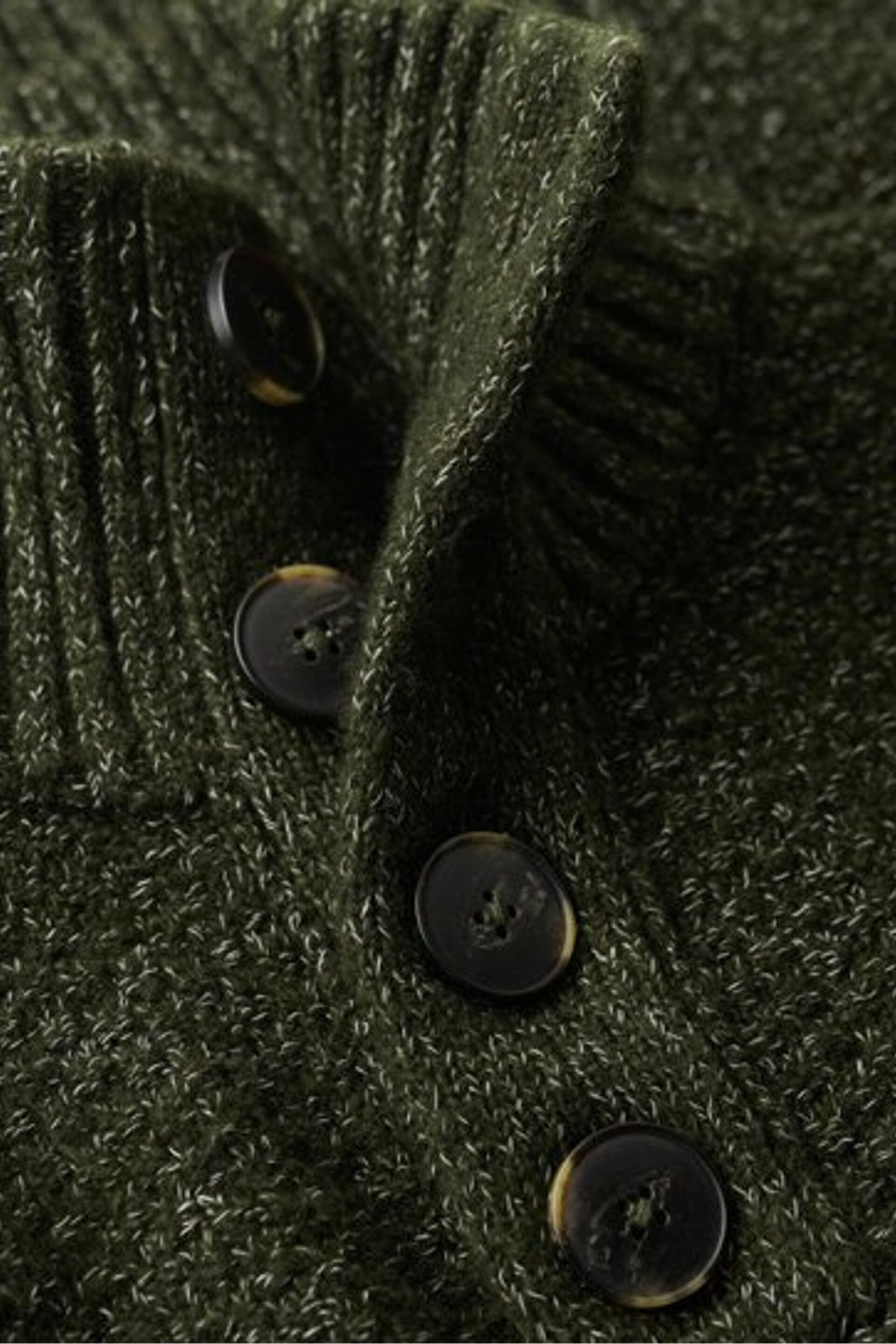 Superdry Green Chunky Button High Neck Jumper - Image 5 of 6