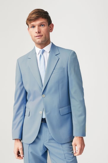 Light Blue Tailored Motionflex Stretch Suit Jacket