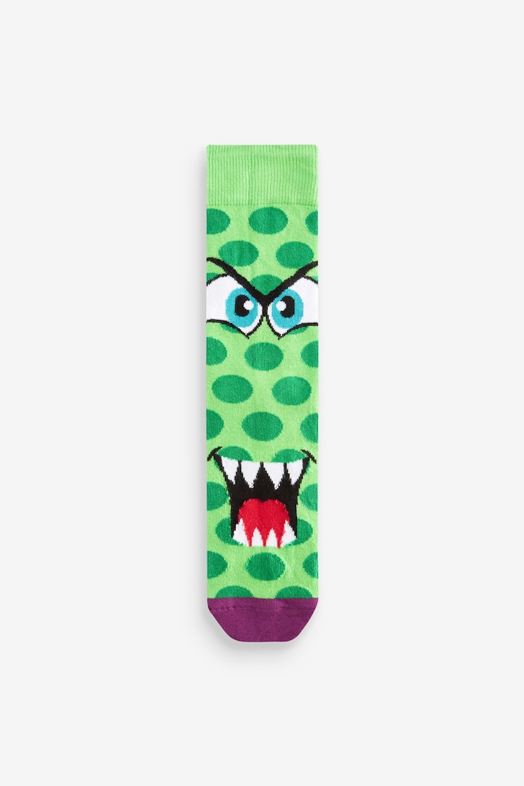 Bright Monsters Fun Pattern Socks 5 Pack - Image 6 of 6