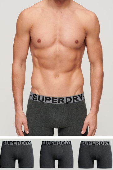 Superdry Black Boxer Shorts 3 Pack