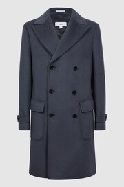 Reiss Airforce Blue Crowd Wool Double Breasted Mid-Length Coat - Image 2 of 7