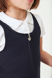 Navy Blue Regular Fit Zip Front School Pinafore (3-14yrs) - Image 4 of 8