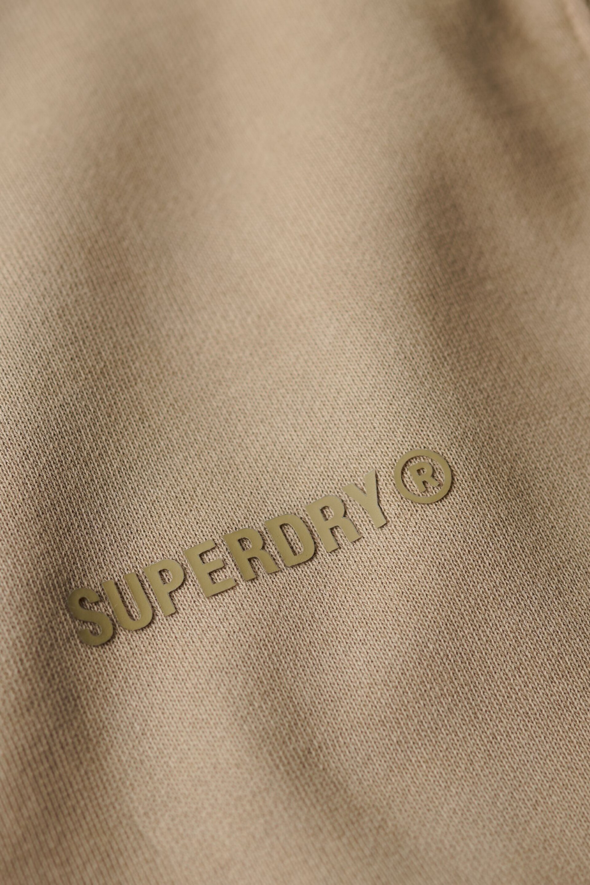 Superdry Beige Overdyed Logo Loose Crew Jumper - Image 6 of 7