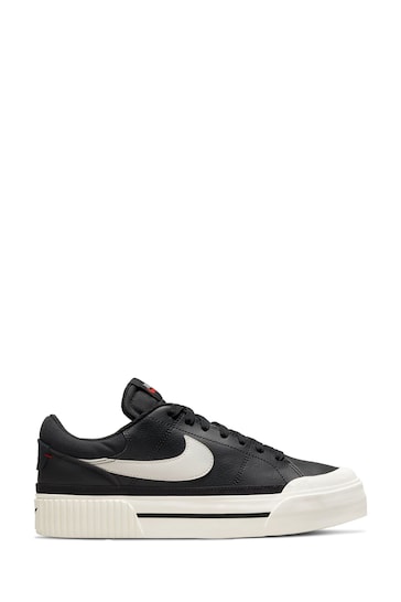 Nike Black Court Legacy Lift Platform Trainers