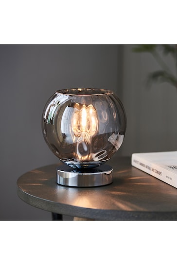 Gallery Home Chrome Dilan 1 Bulb Table Lamp