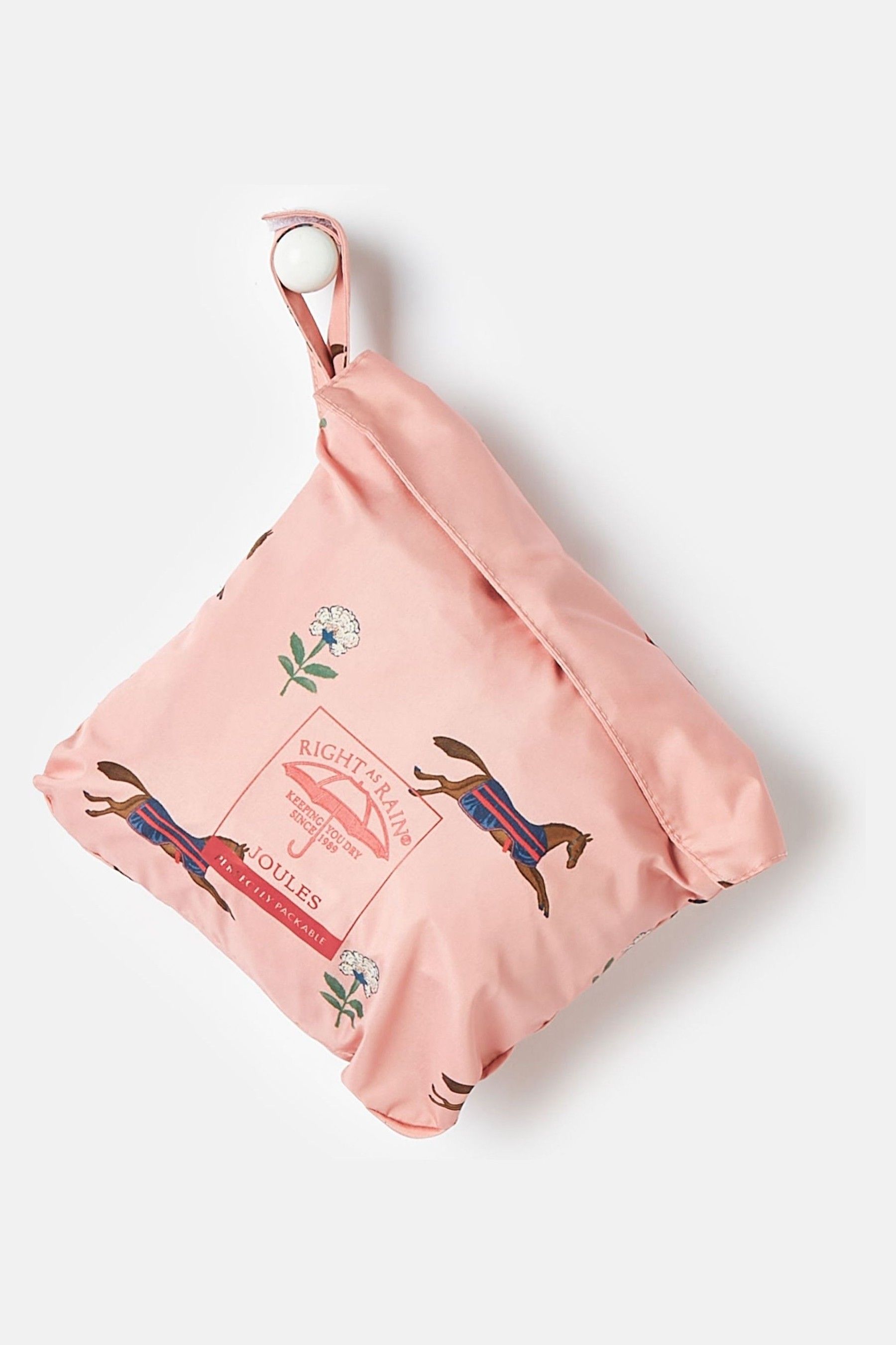 Buy Joules Girls Rainford Pink Horse Waterproof Packable Raincoat With Hood from Next Canada