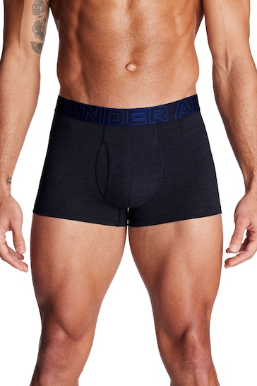 Under Armour Navy Blue 3 Inch Cotton Performance Boxers 3 Pack