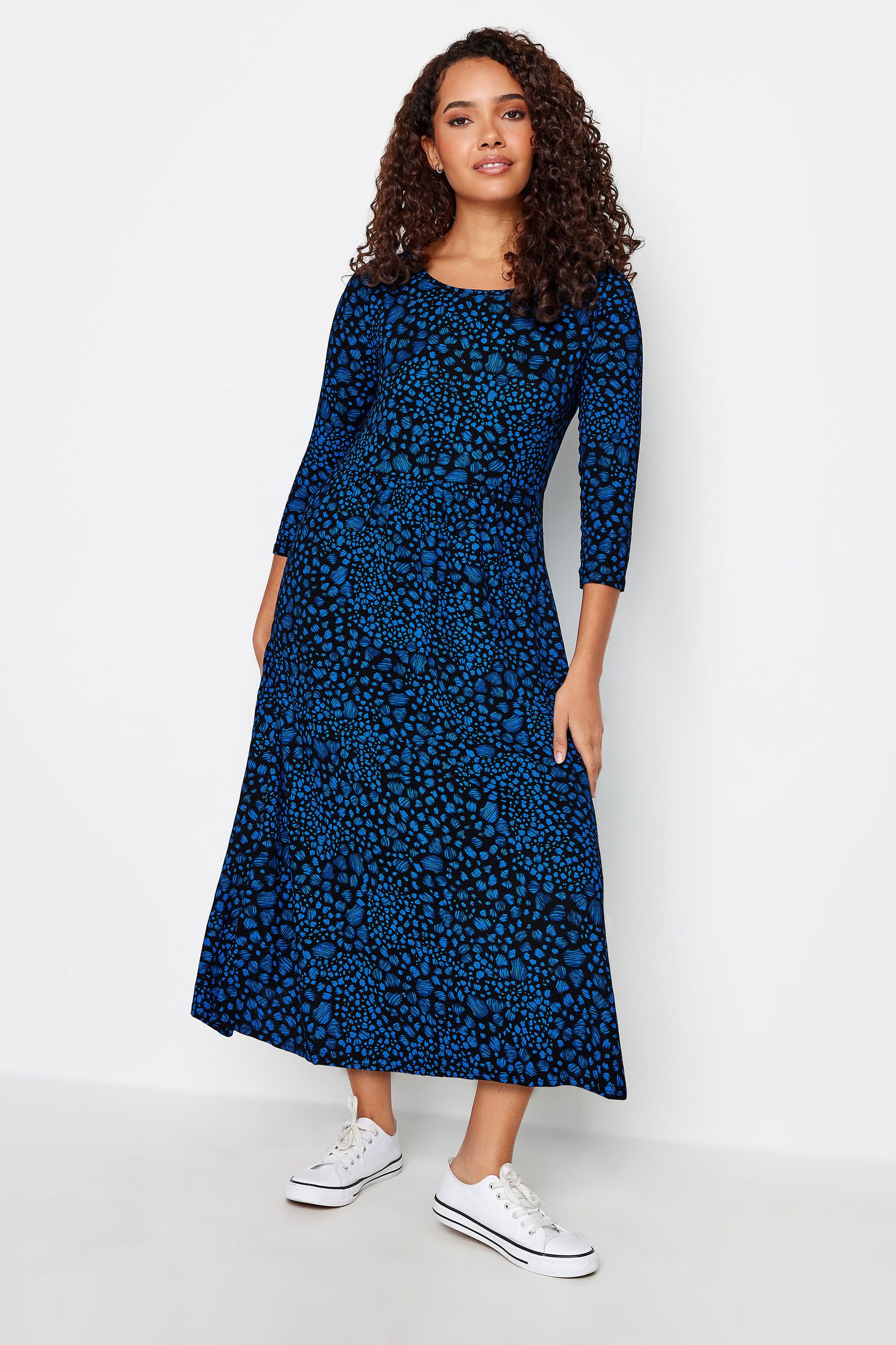 Buy M Co Blue Petite Scoop Neck Dress from the Next UK online shop