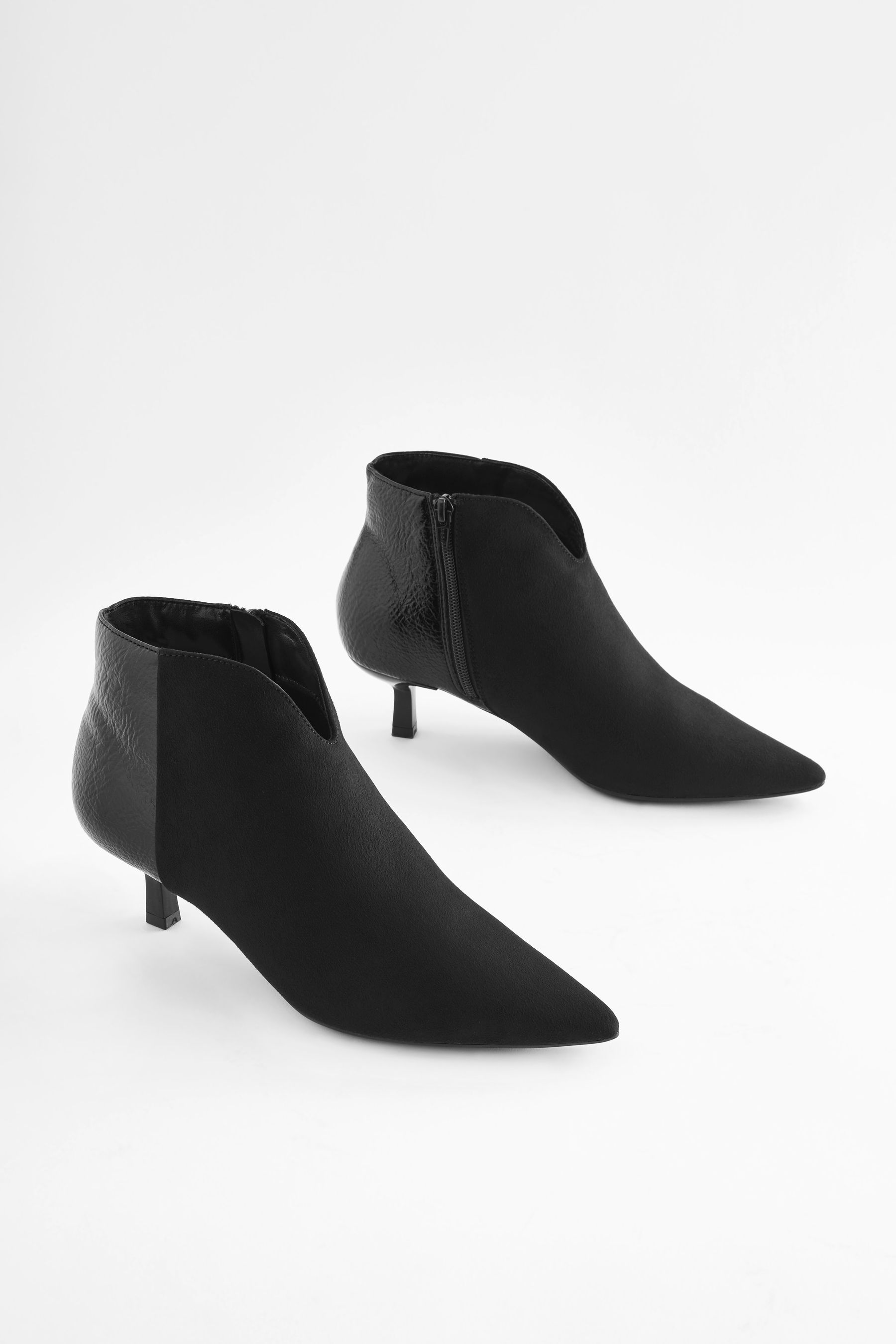 Buy Black Forever Comfort Heeled Pointed Shoe Boots from Next Luxembourg