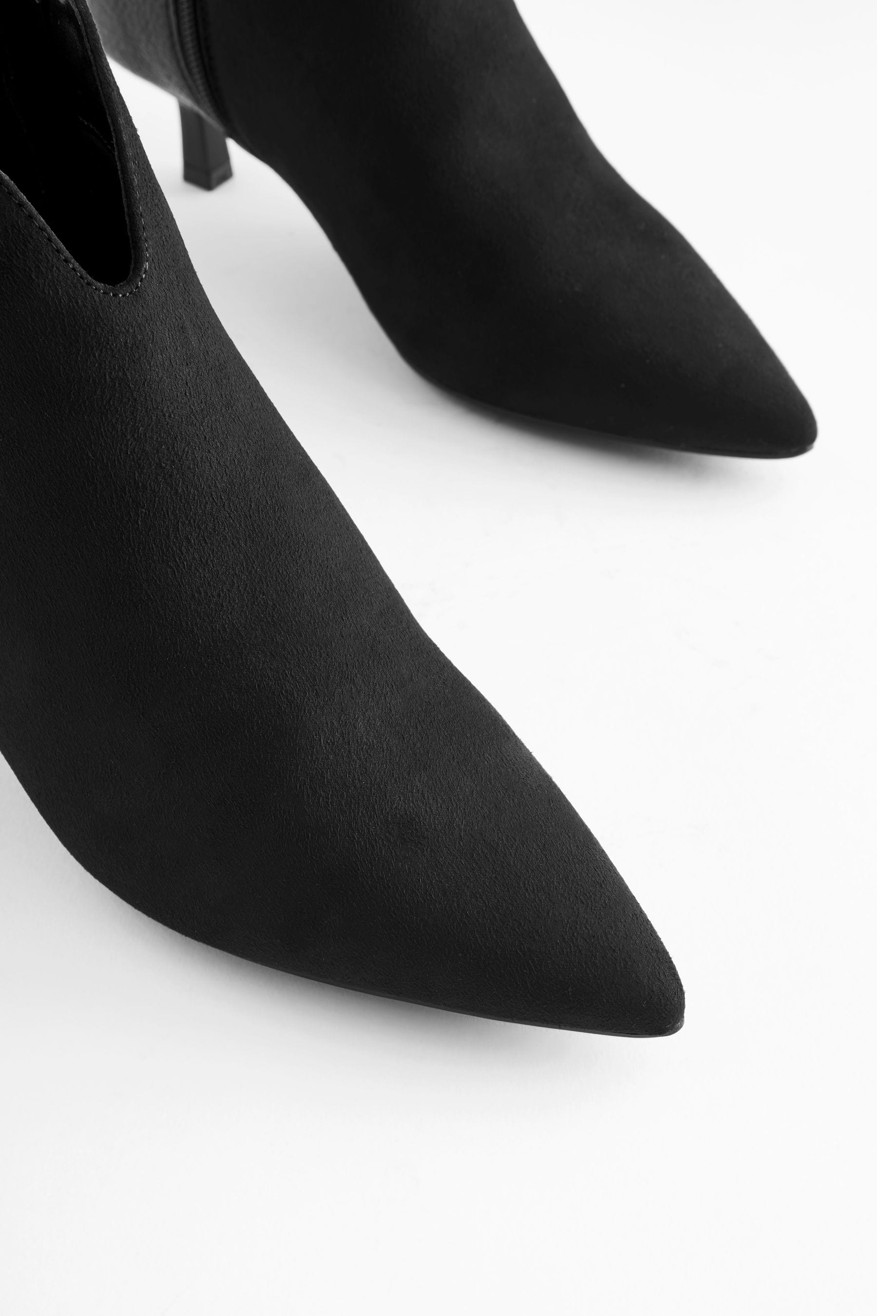 Buy Black Forever Comfort Heeled Pointed Shoe Boots from Next Luxembourg