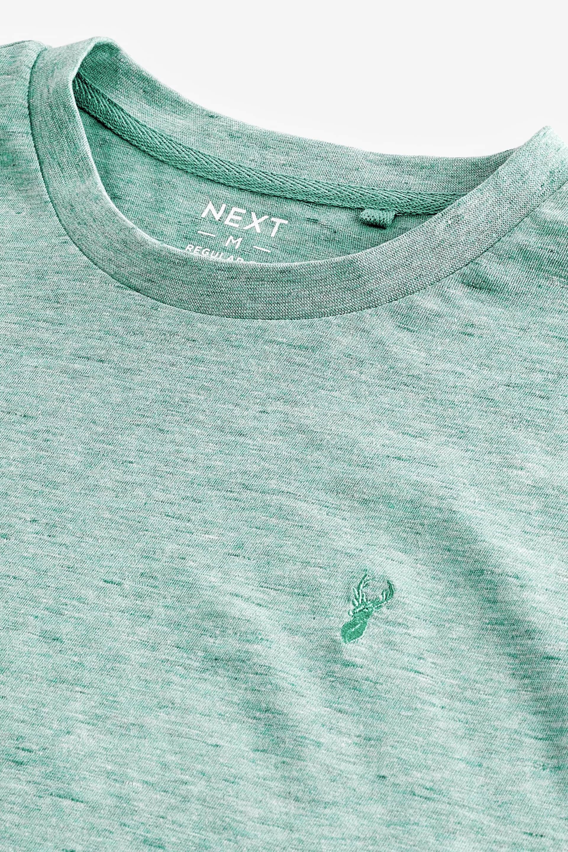 Mid Green Single Stag Marl T-Shirt - Image 6 of 6