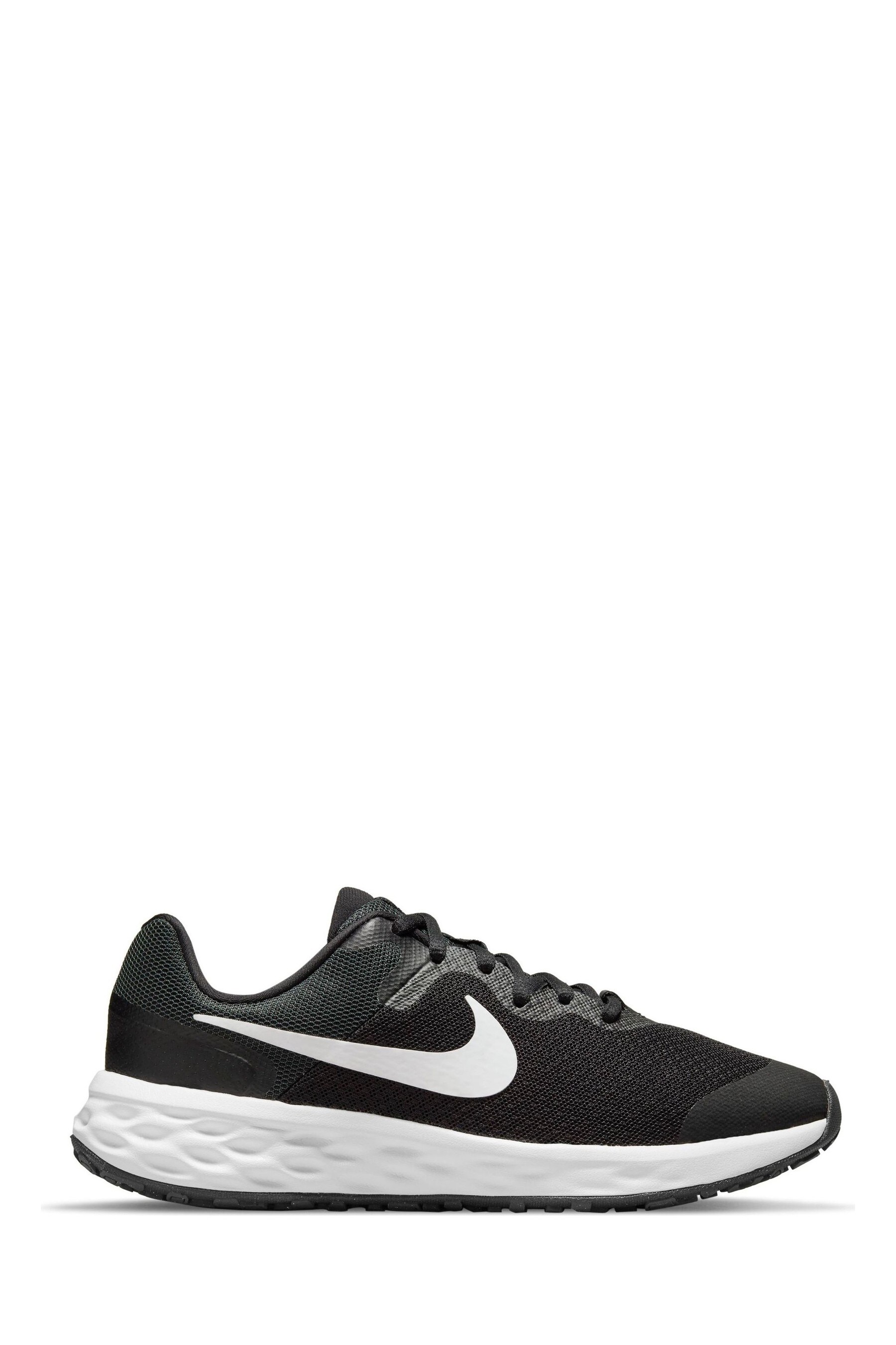 Buy Nike Black White Revolution 6 Youth Trainers from the Next UK