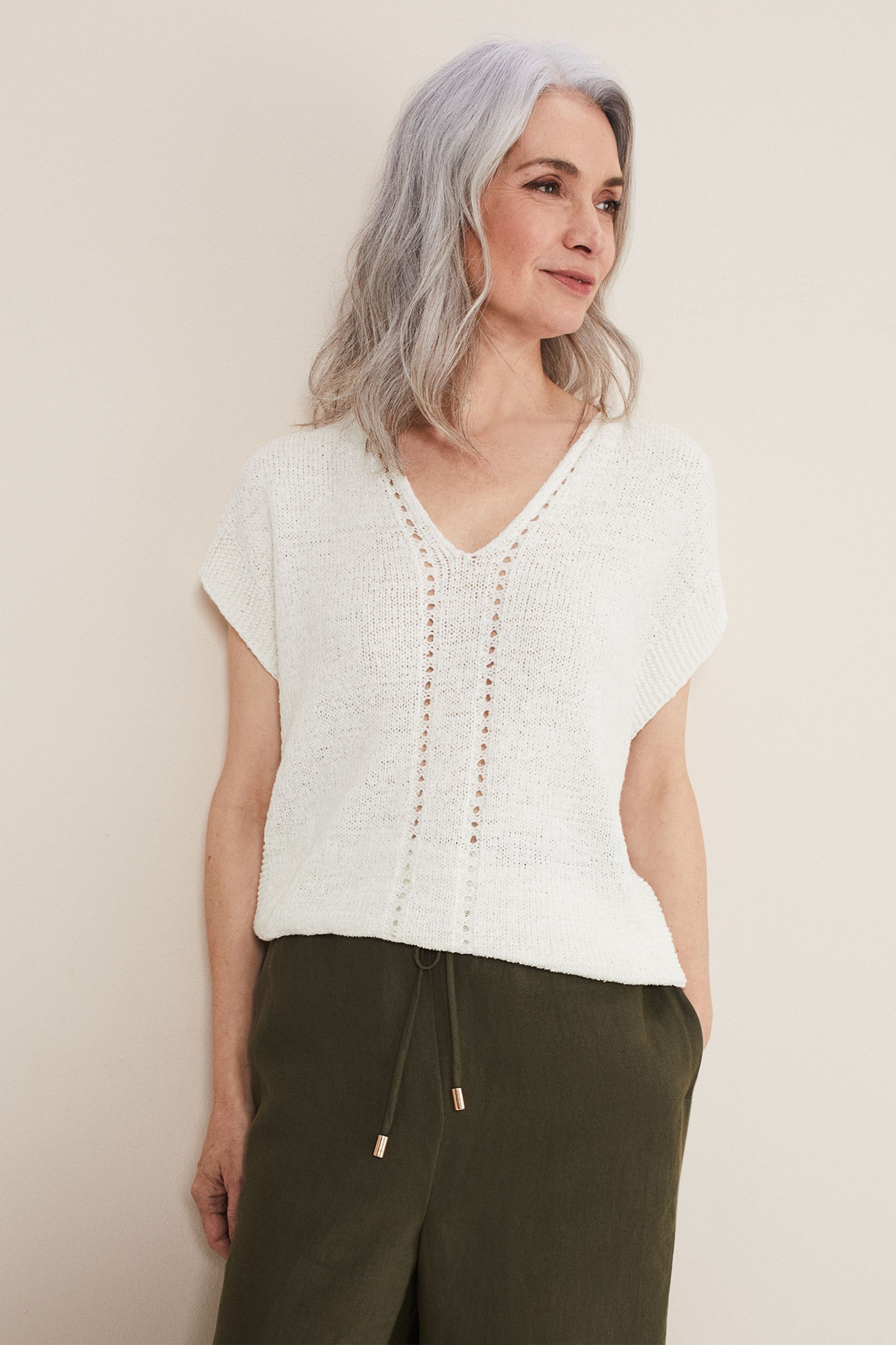 Phase eight white jumper top