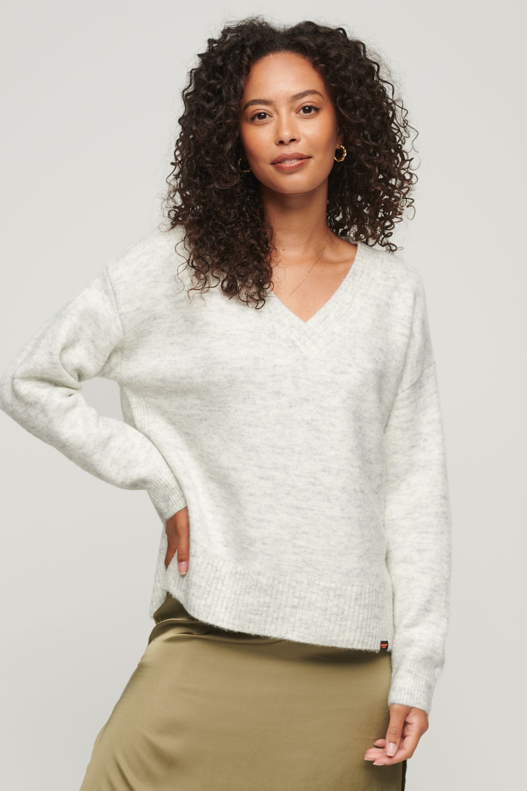 Superdry v neck jumper womens online