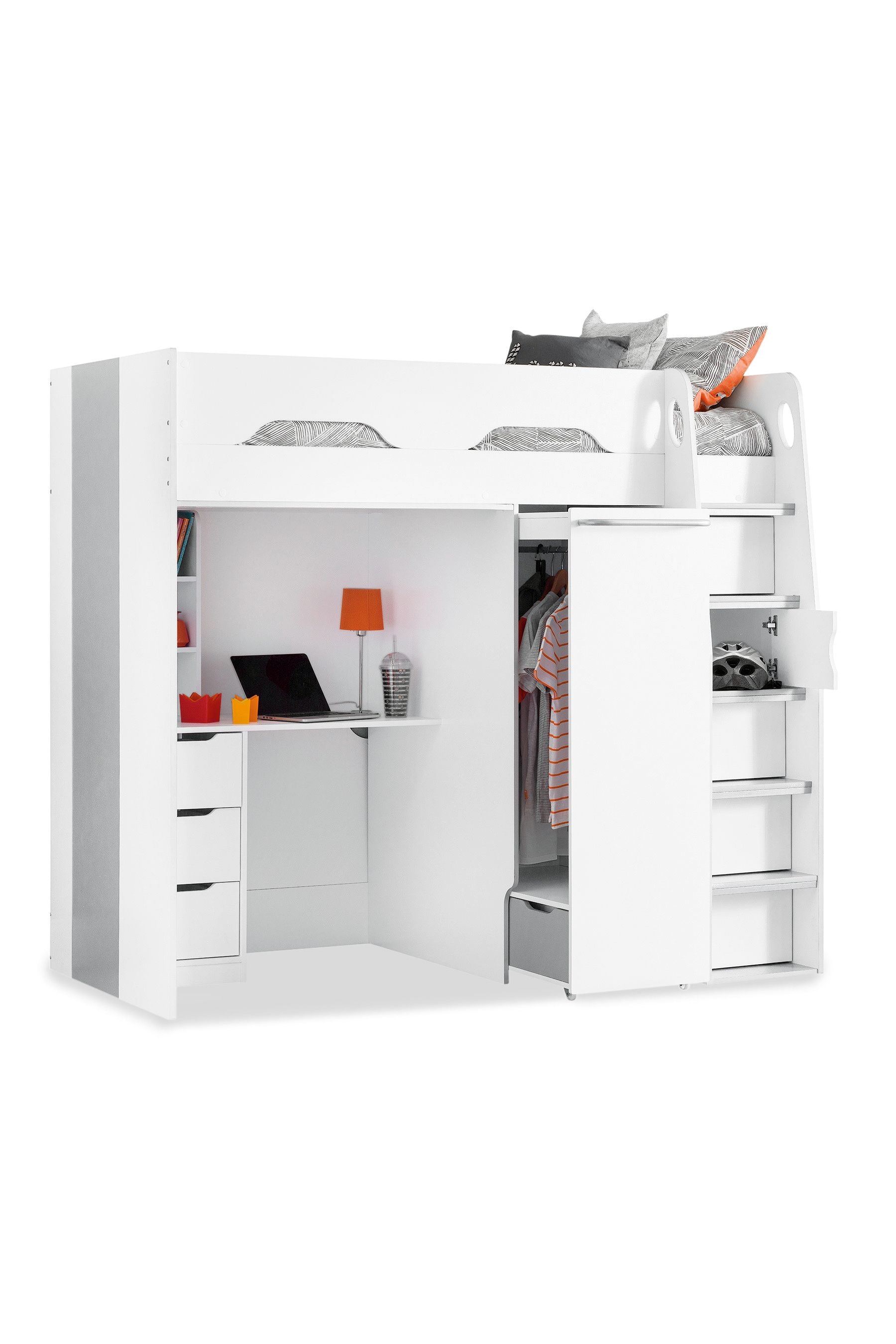 Julian Bowen White High Sleeper Bed