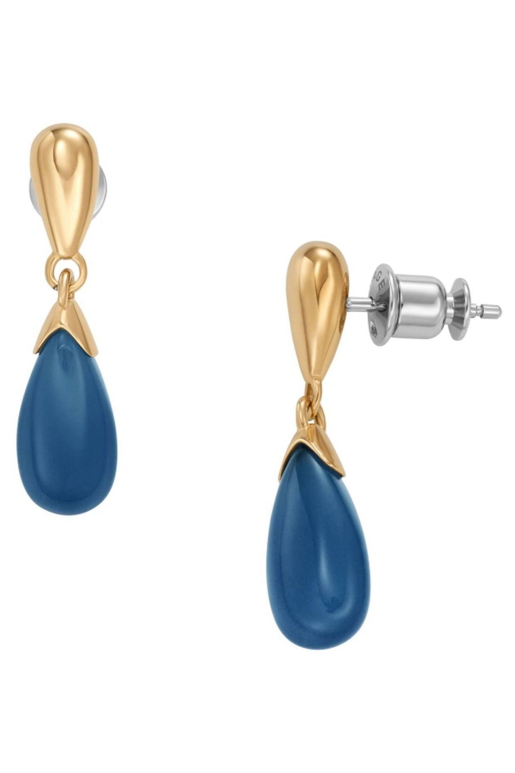 Buy Skagen Ladies Gold Tone Jewellery Sea Glass Earrings from the Next UK online shop