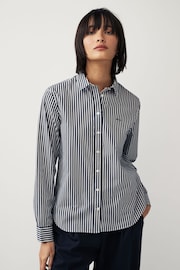 GANT Blue Poplin Striped Shirt - Image 1 of 8