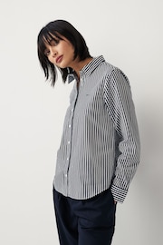 GANT Blue Poplin Striped Shirt - Image 6 of 8