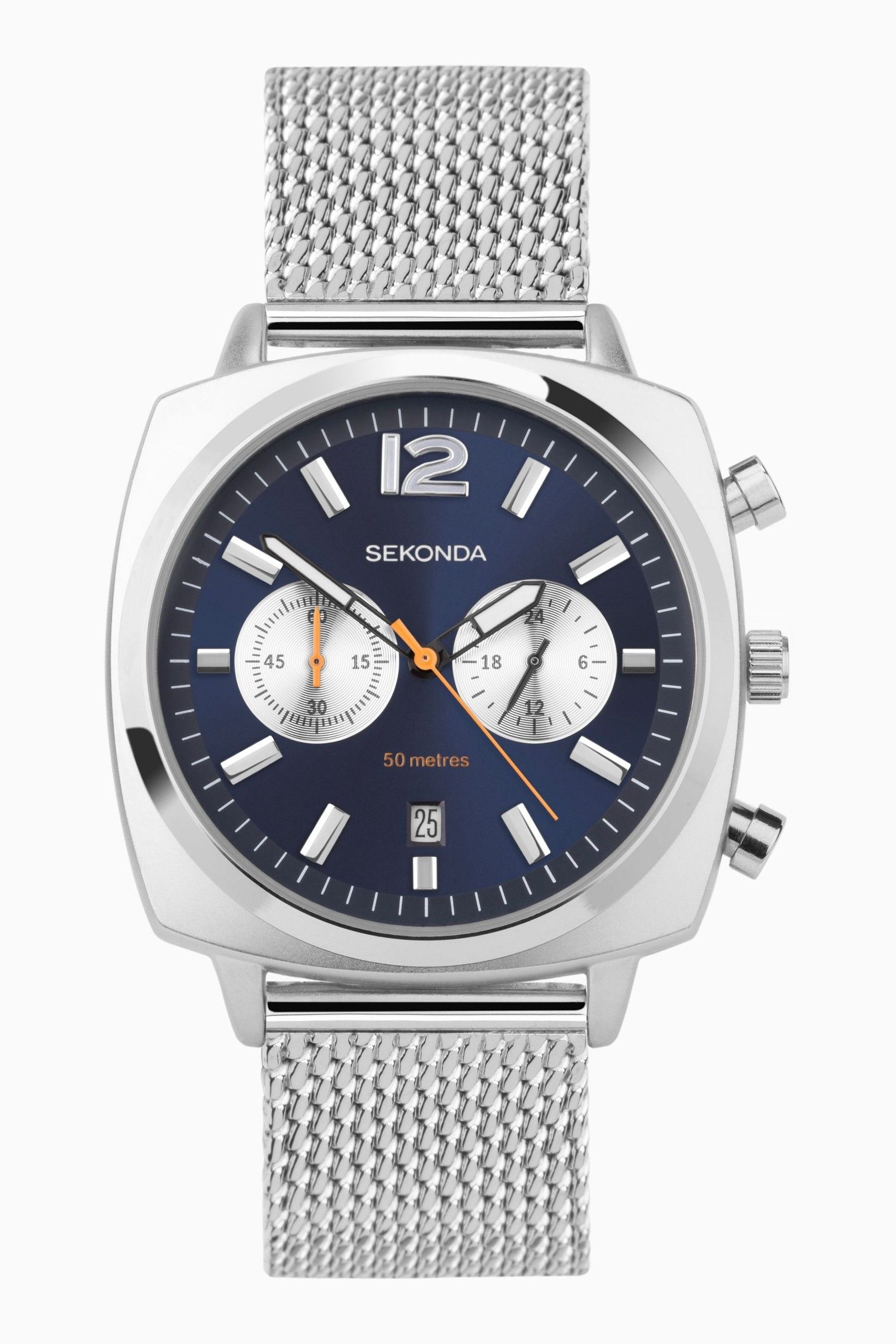 Sekonda men's stainless steel mesh bracelet watch hot sale