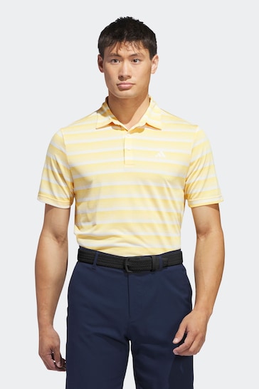 adidas Golf Two Colour Striped Polo Shirt