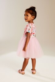 Pink Short Sleeve Disney Princess Twofer Dress (3mths-7yrs) - Image 3 of 8