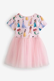 Pink Short Sleeve Disney Princess Twofer Dress (3mths-7yrs) - Image 7 of 8