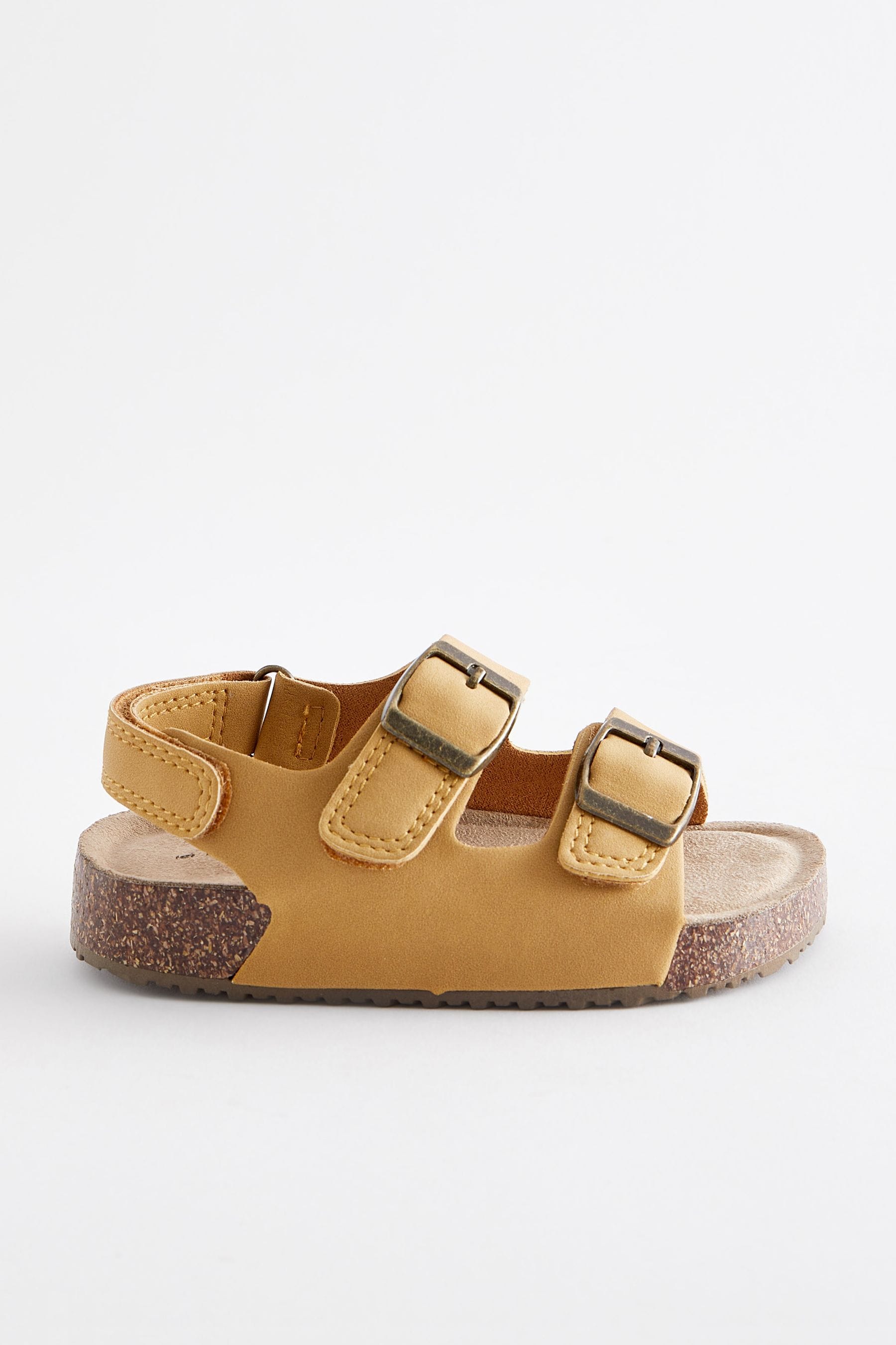 Buy Yellow Standard Fit F Double Buckle Cushioned Footbed Sandals from Next Oman