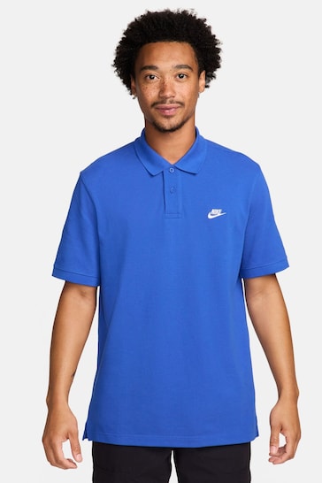 Nike Blue Club Short Sleeve Polo Shirt