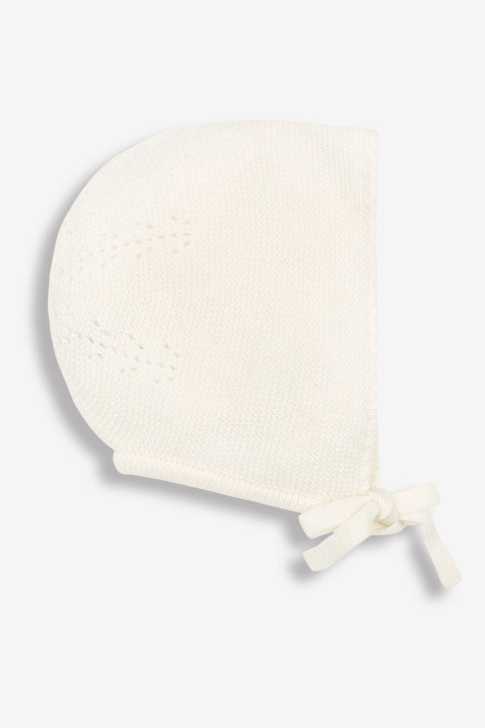 JoJo Maman Bébé Cream Knitted Baby Bonnet - Image 1 of 1