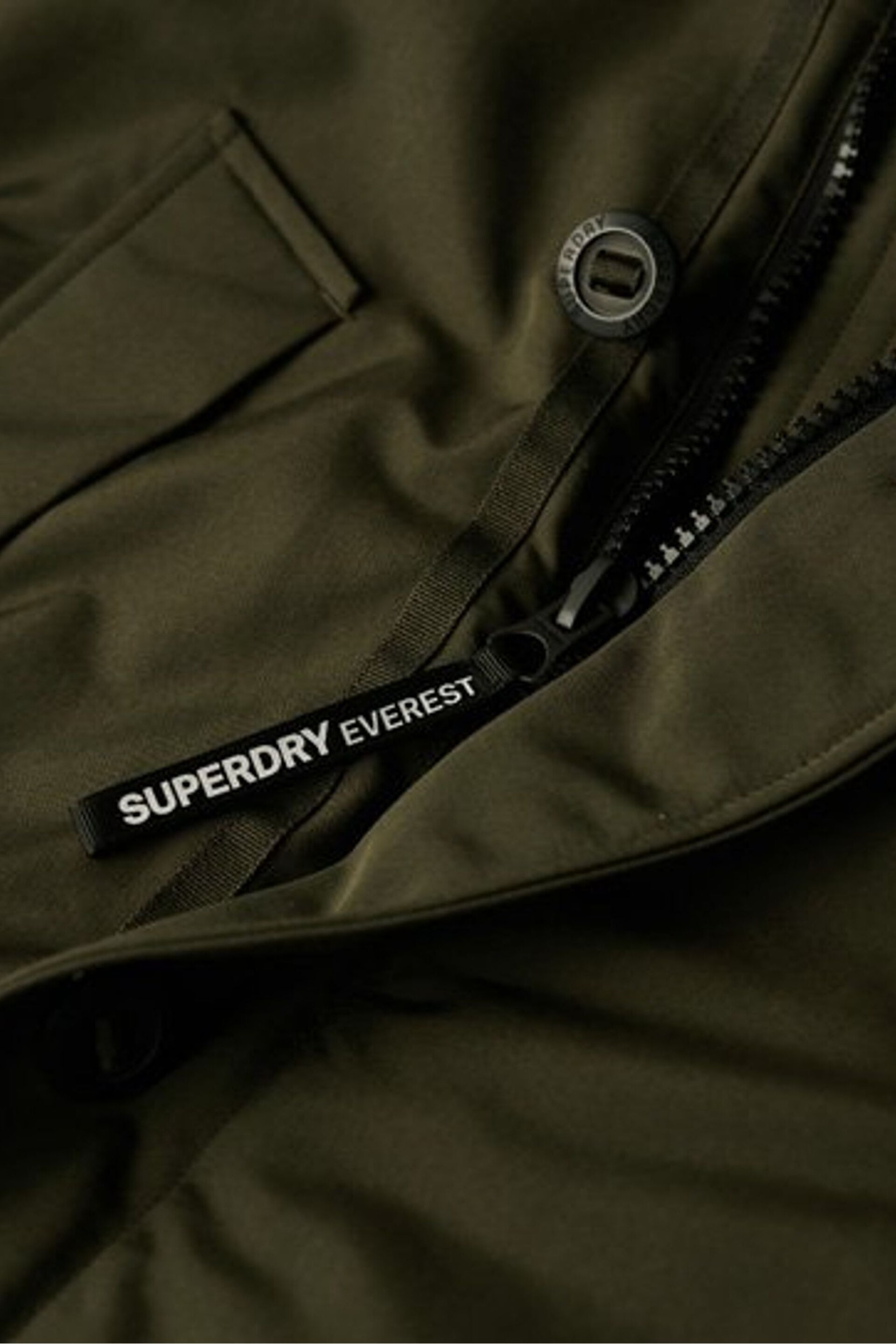 Superdry Green Everest Faux Fur Hooded Parka - Image 6 of 6