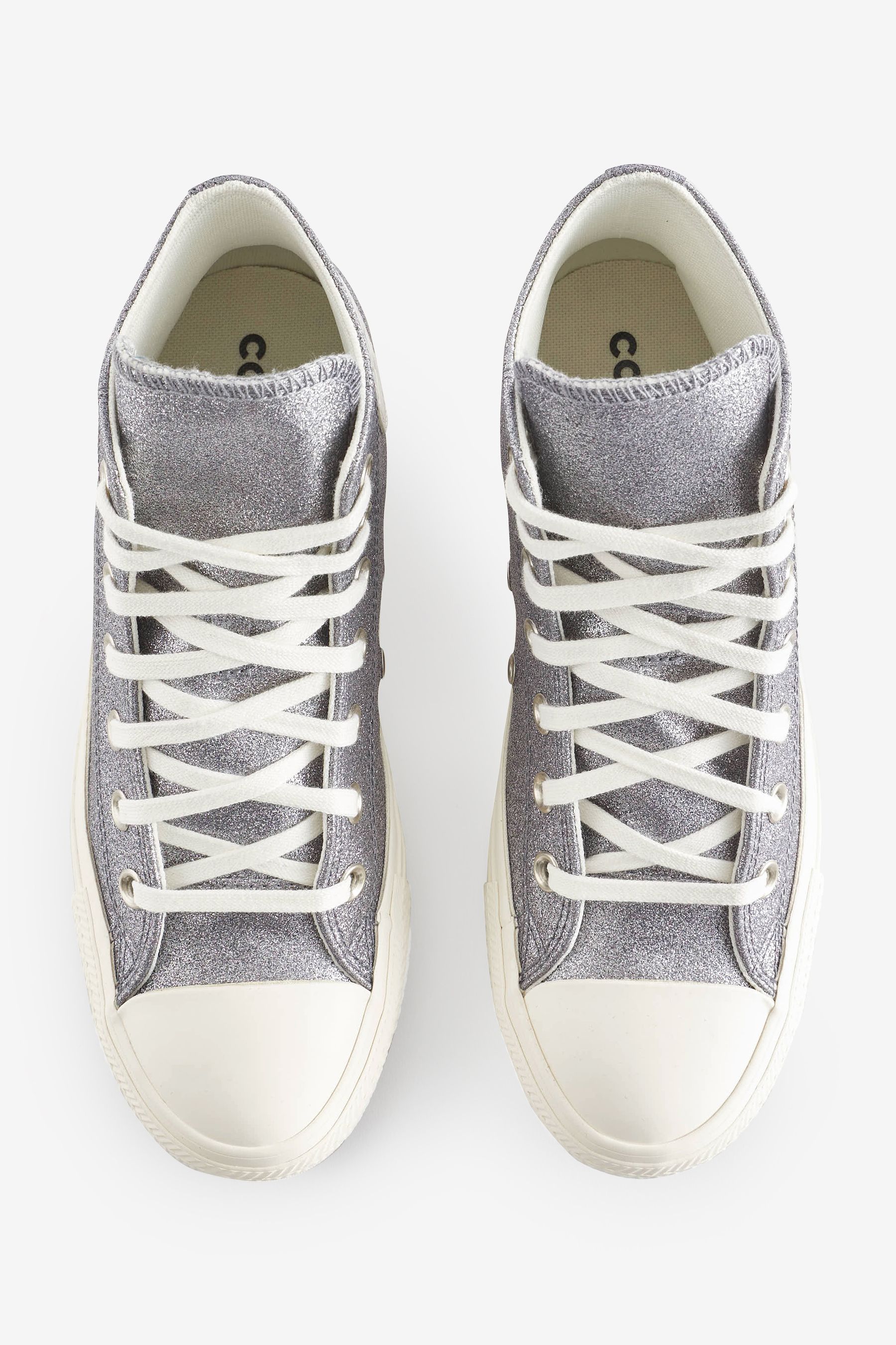 Converse glitter on sale ox silver