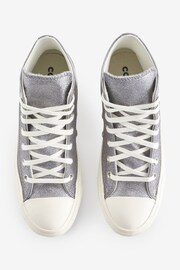 Converse Silver Silver Glitter High Top Trainers - Image 6 of 9