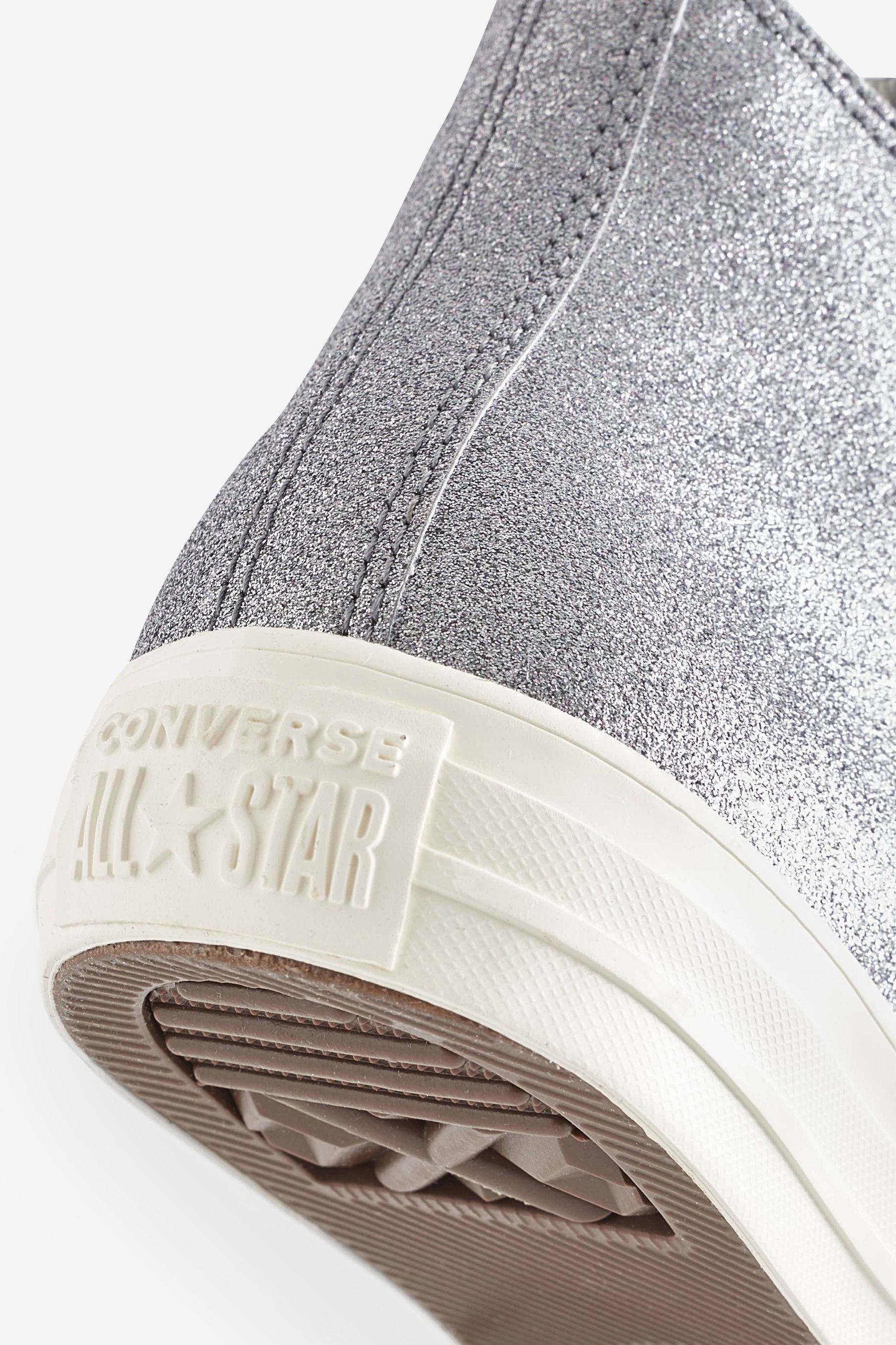 Silver converse uk top