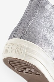 Converse Silver Silver Glitter High Top Trainers - Image 9 of 9